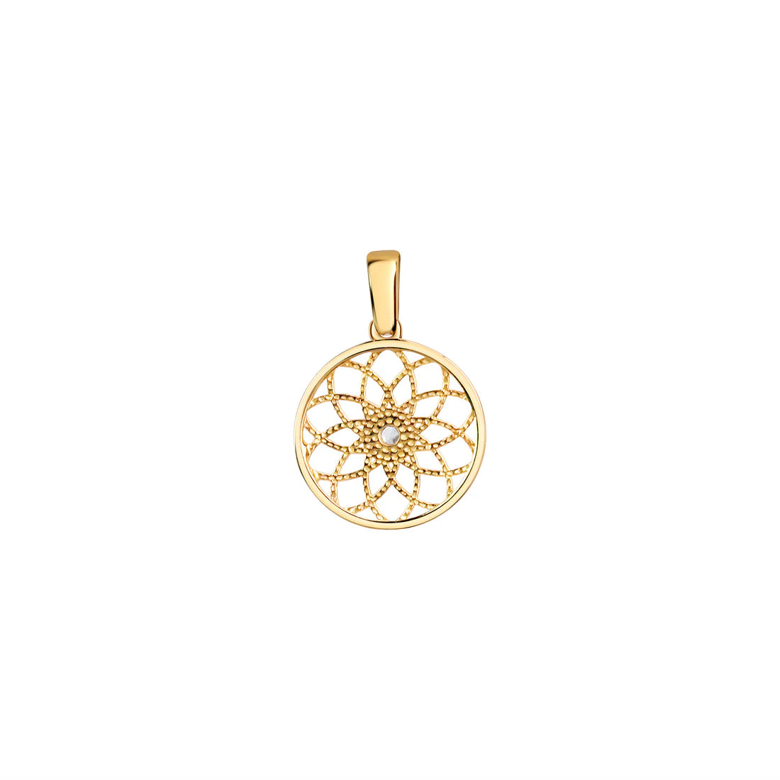 Blüten-Anhänger – 375 Gold · Zirkonia (13 mm)