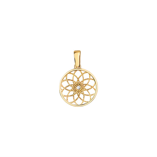 Blüten-Anhänger – 375 Gold · Zirkonia (13 mm)