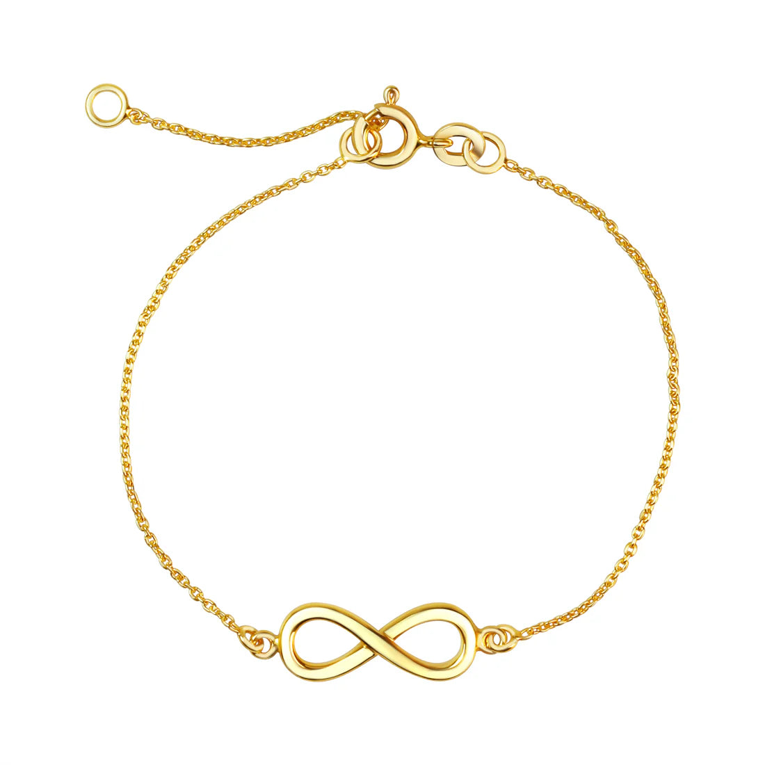 Infinity-Armband – 925 Silber vergoldet (16+3 cm)