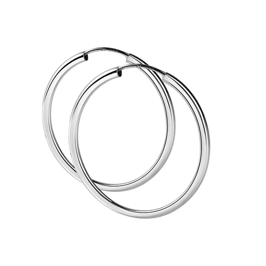 Creolen – 925 Silber rhodiniert (50 mm)