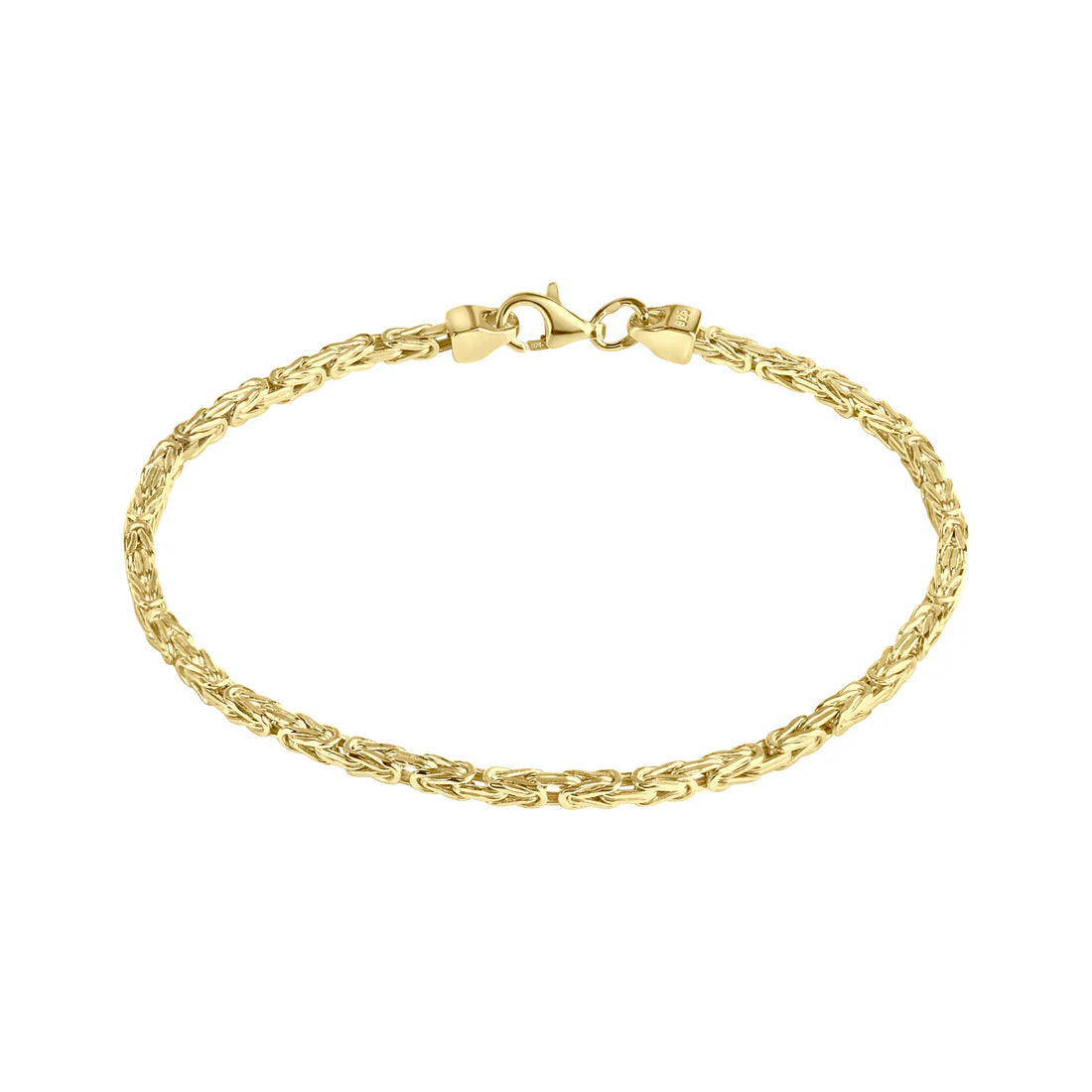 Königsketten-Armband – 925 Silber vergoldet (21 cm · 4 mm)