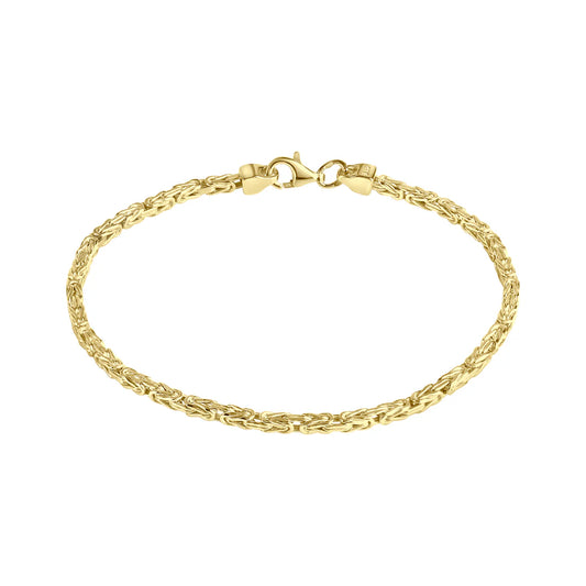 Königsketten-Armband – 925 Silber vergoldet (21 cm · 4 mm)