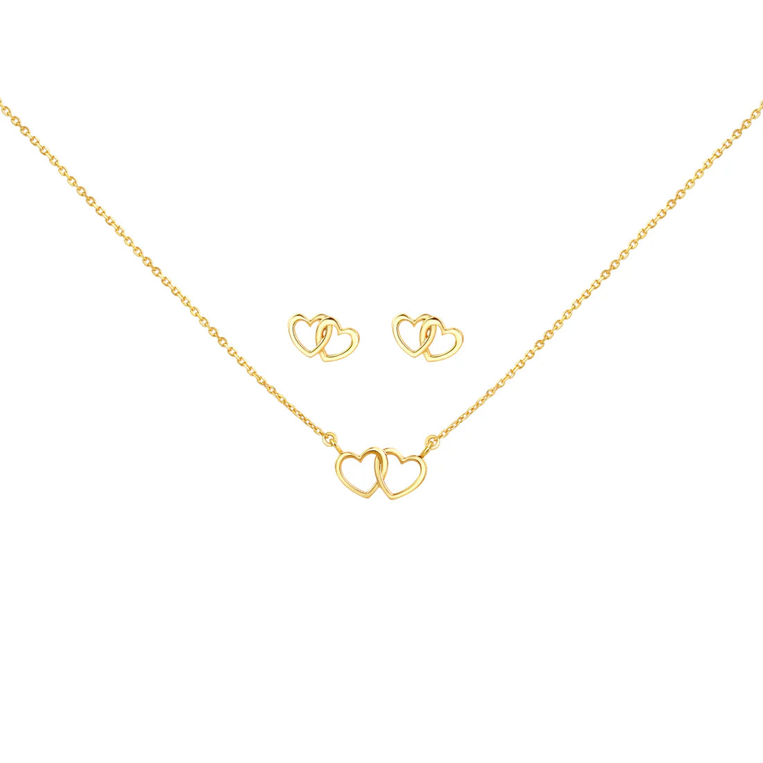 Set Anhänger/Kette und Ohrstecker 925/- Sterling Silber vergoldet