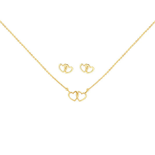 Set Anhänger/Kette und Ohrstecker 925/- Sterling Silber vergoldet