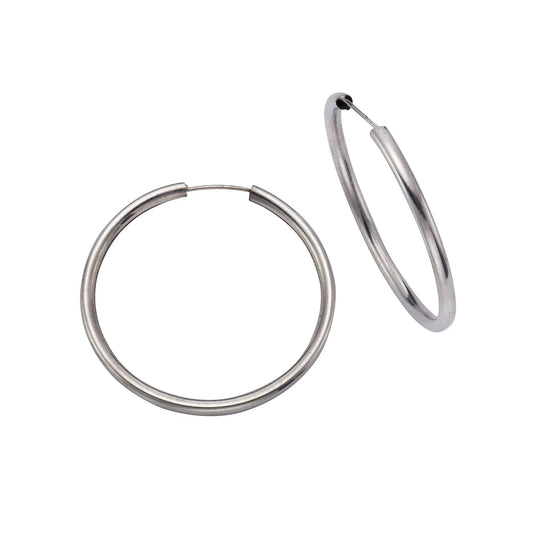 Creolen – 925 Silber rhodiniert (30 mm)