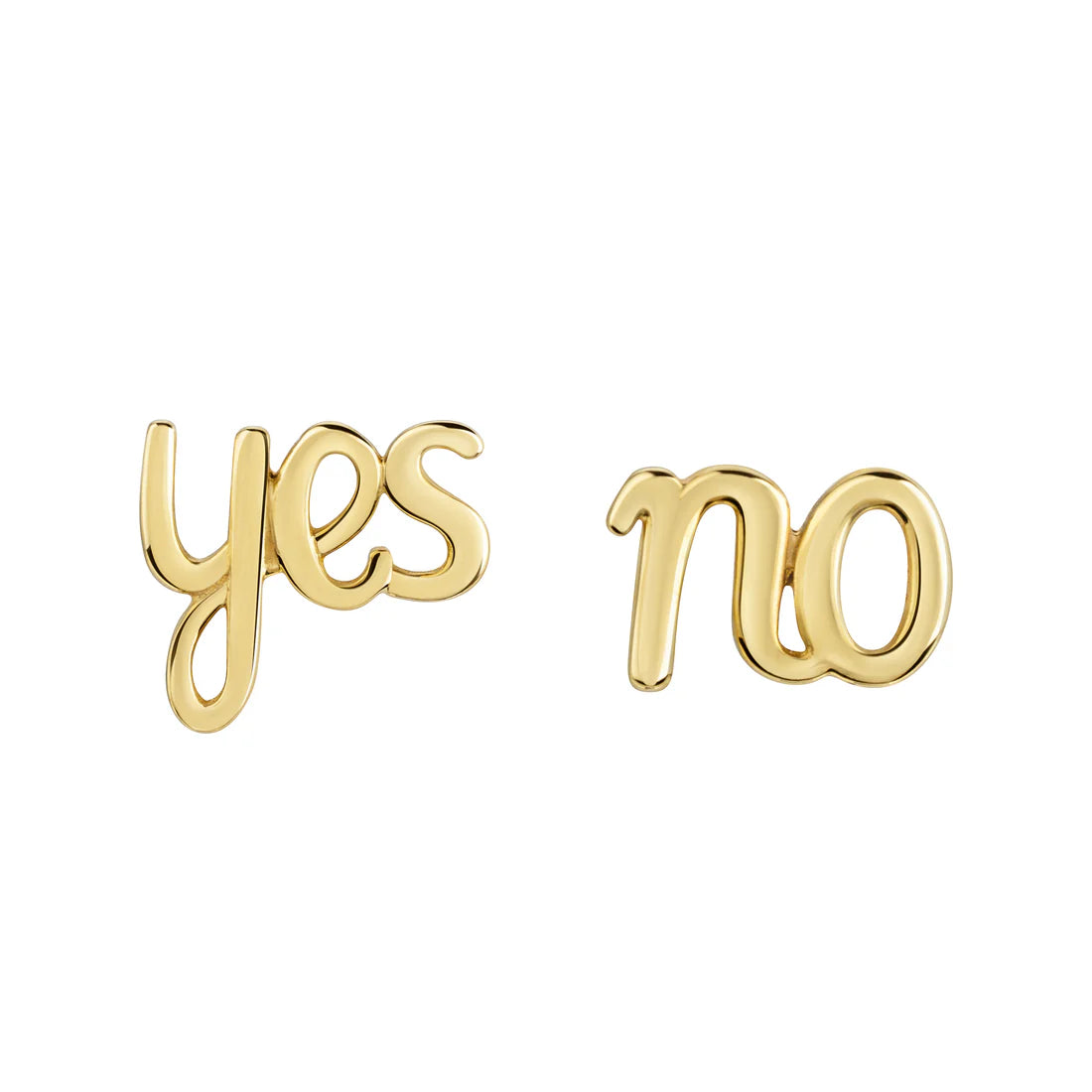 Ohrstecker „No/Yes“ – 375 Gold