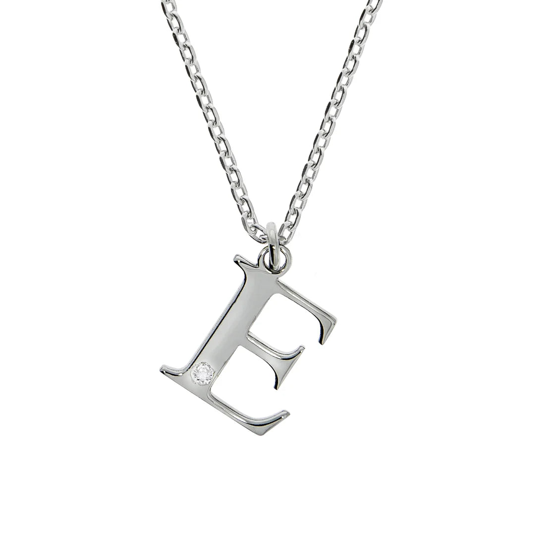 Personalisierte Buchstabenkette mit Diamant – 925 Silber