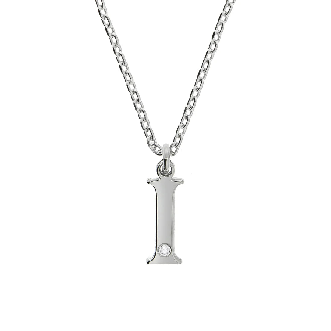 Personalisierte Buchstabenkette mit Diamant – 925 Silber