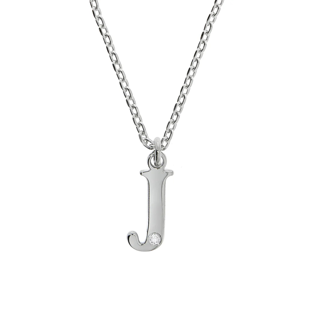 Personalisierte Buchstabenkette mit Diamant – 925 Silber