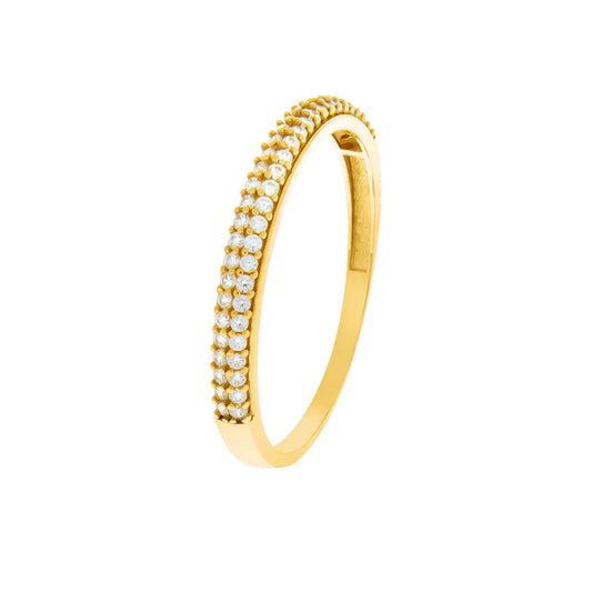 Zirkonia-Ring – 375 Gold · Kanalfassung (2,2 mm)