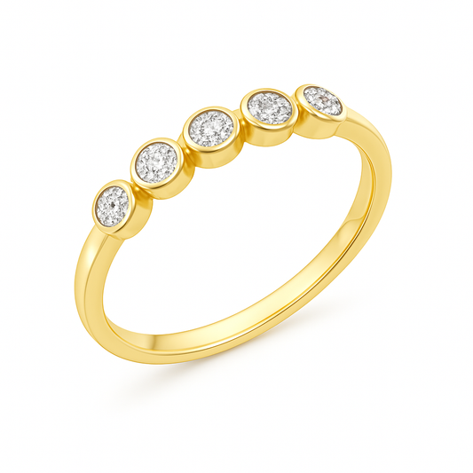 Damen Diamantring 585/- Gold rhodiniert Brillant 0,05ct.