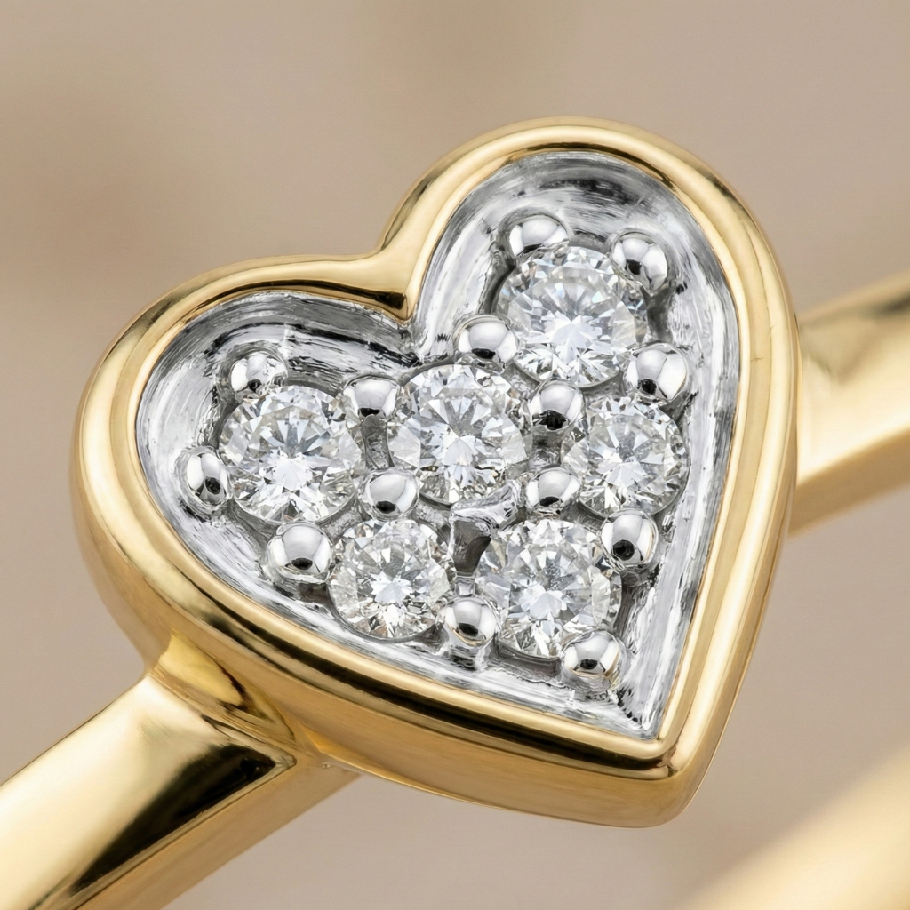 Ring 585/- Gold rhodiniert Brillant 0,025ct.