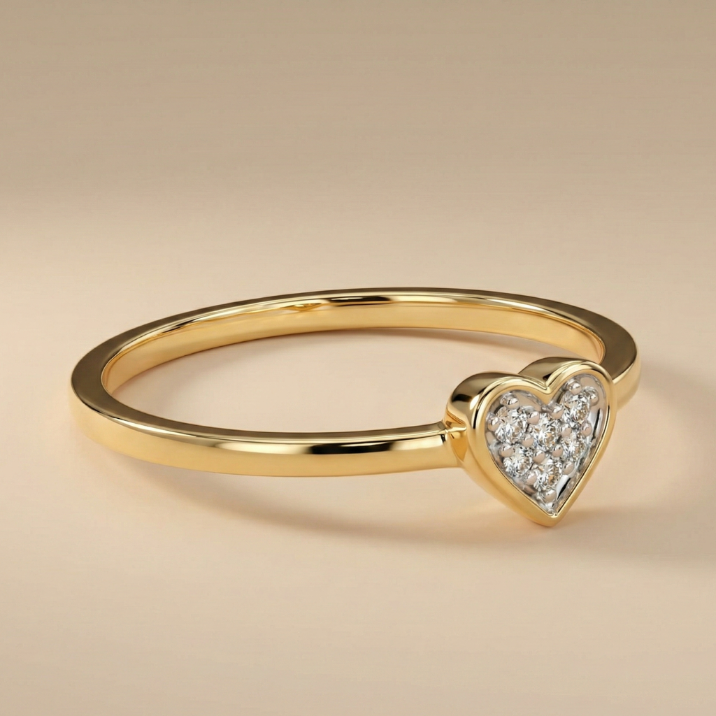 Ring 585/- Gold rhodiniert Brillant 0,025ct.
