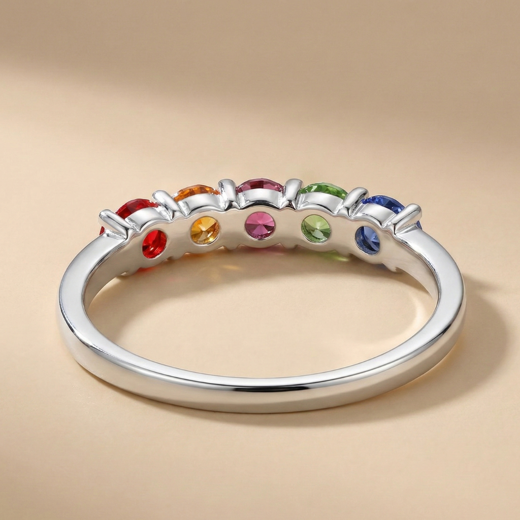 Ring 925/- Sterling Silber rhodiniert Kristall