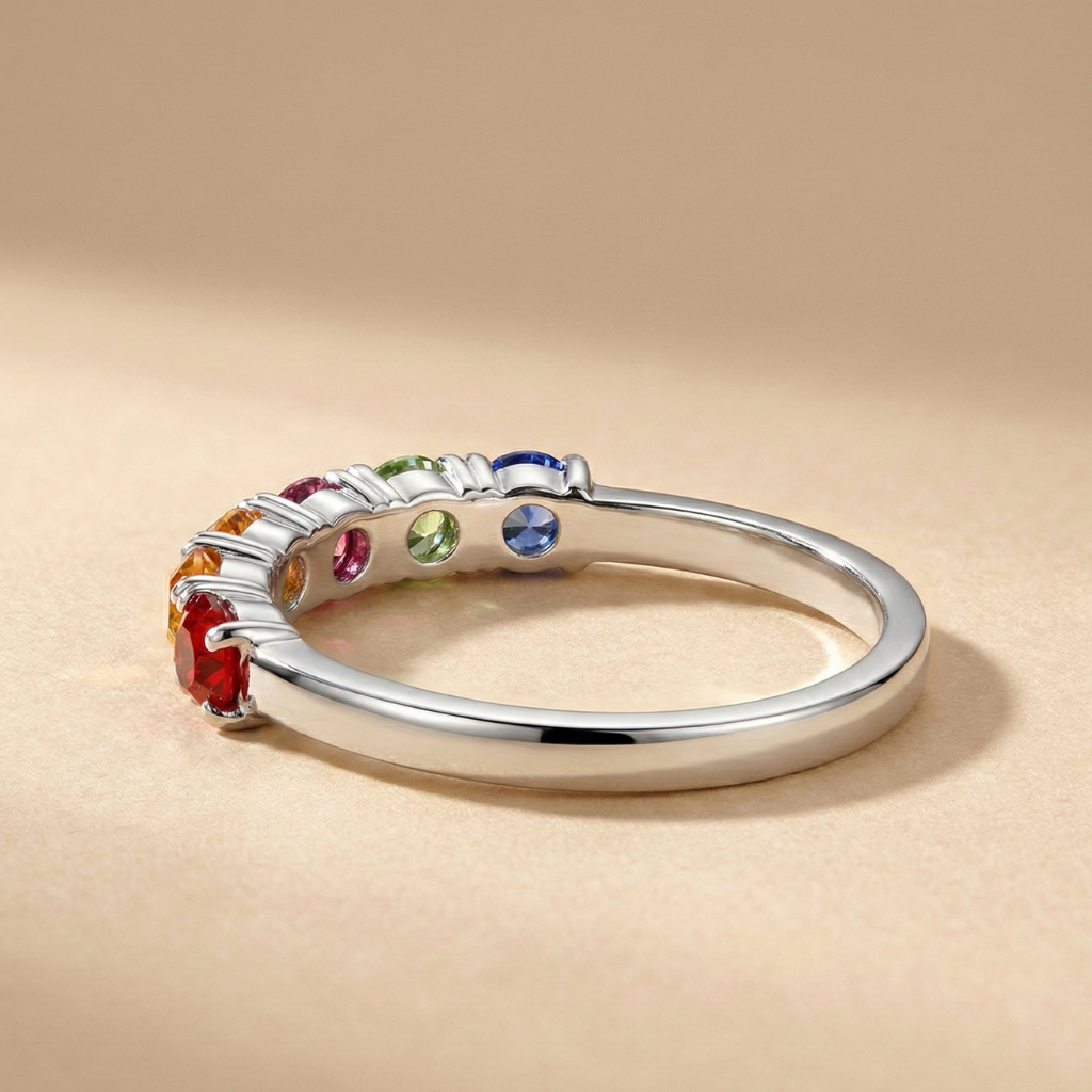 Ring 925/- Sterling Silber rhodiniert Kristall