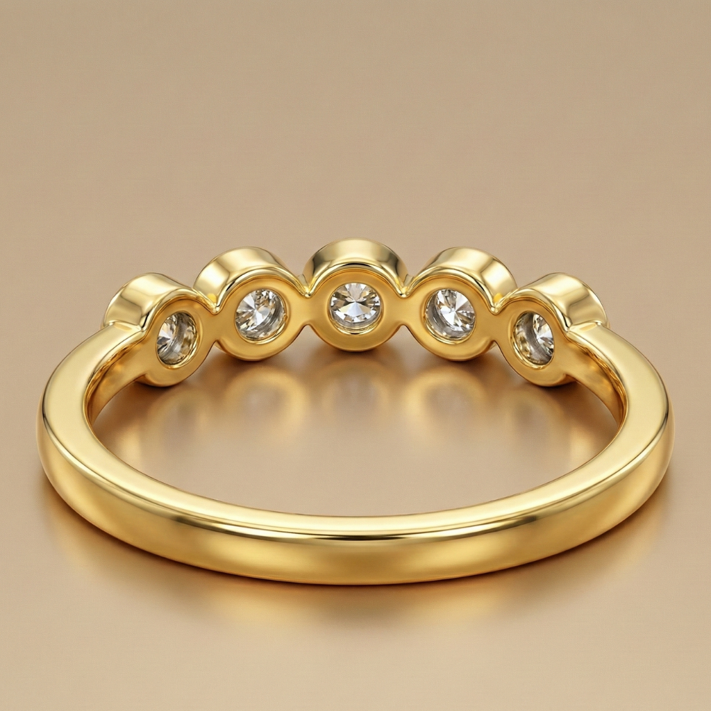 Damen Diamantring 585/- Gold rhodiniert Brillant 0,05ct.