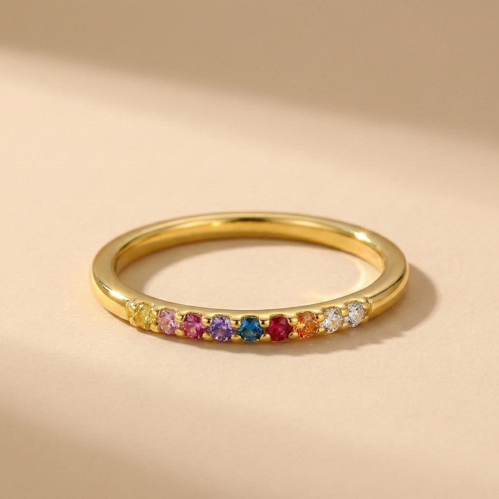 Ring 925/- Sterling Silber vergoldet Zirkonia