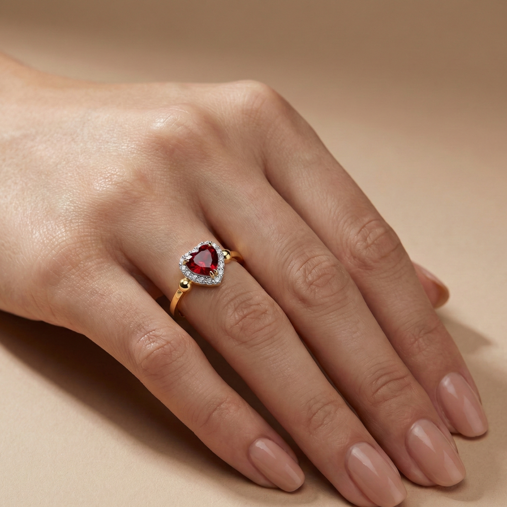 Ring 375/- Gold rhodiniert Zirkonia