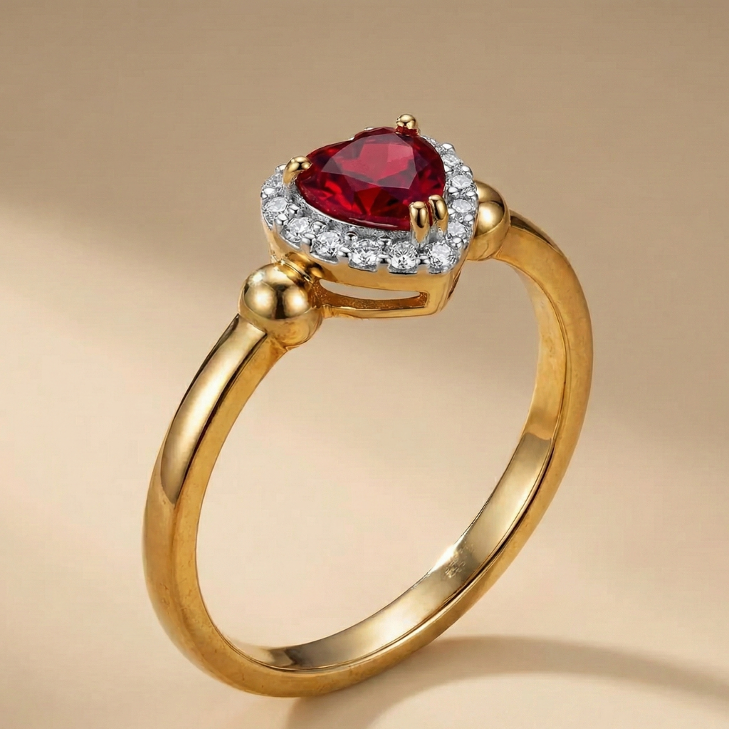 Ring 375/- Gold rhodiniert Zirkonia