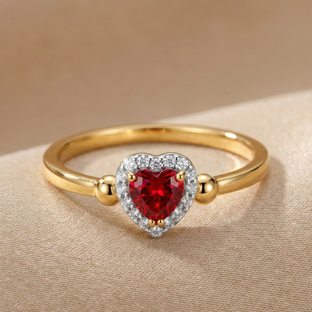 Ring 375/- Gold rhodiniert Zirkonia