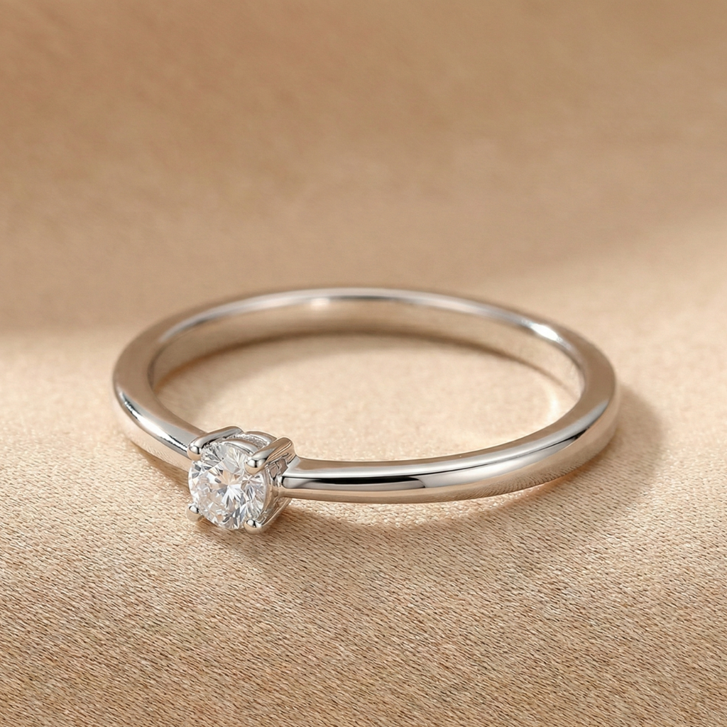 Ring 585/- Weißgold rhodiniert Brillant 0,066ct.