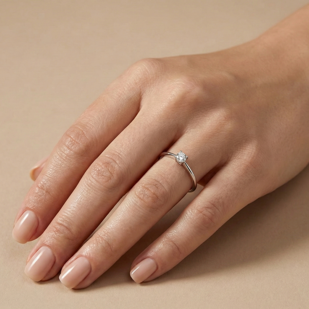 Ring 585/- Weißgold rhodiniert Brillant 0,066ct.