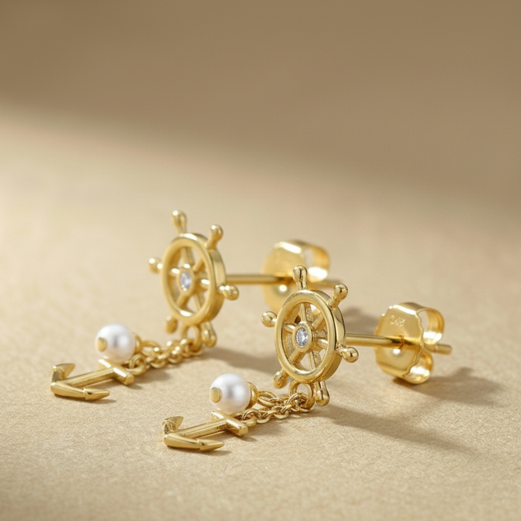 Ohrhänger 925/- Sterling Silber vergoldet Zirkonia