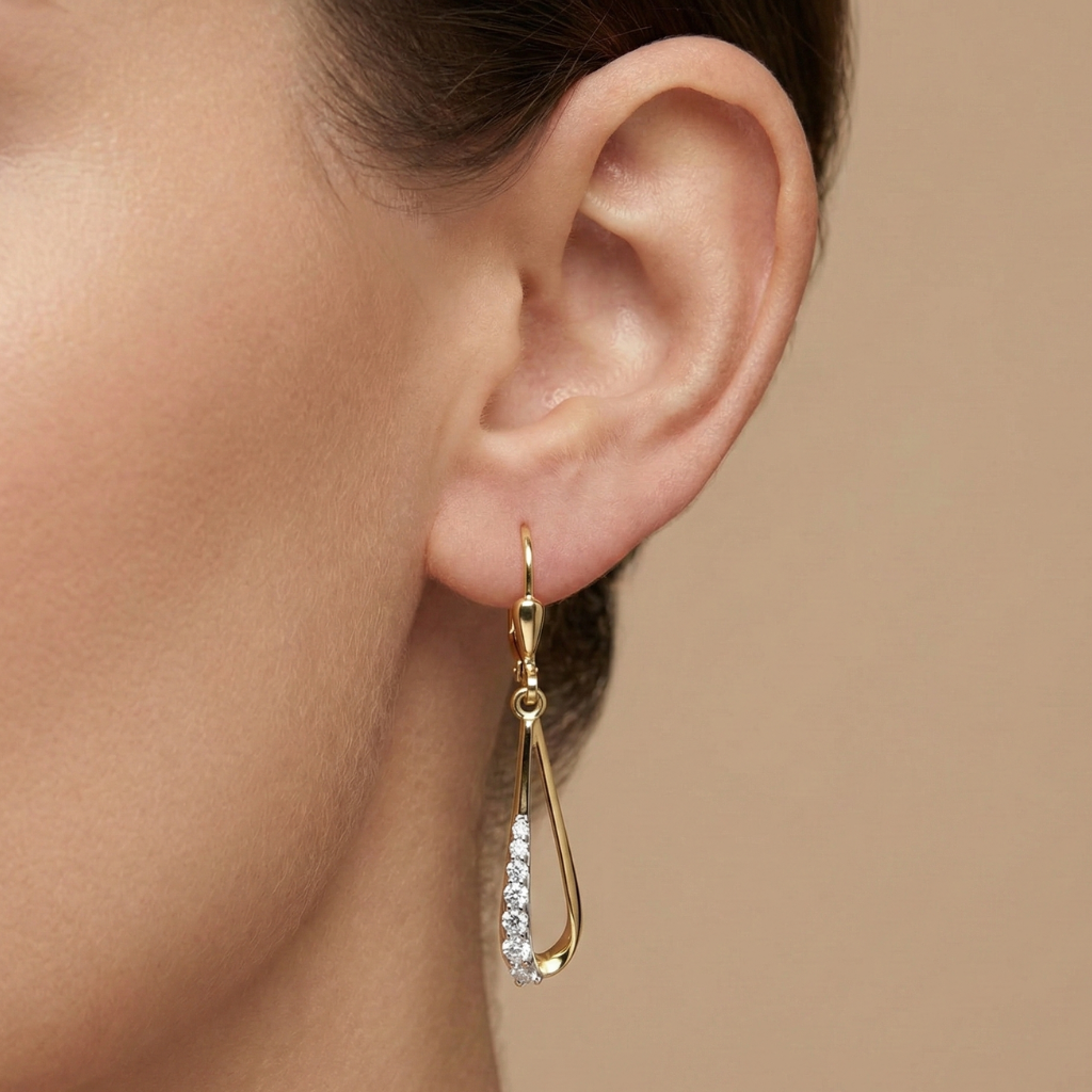 Ohrhänger 375/- Gold Zirkonia