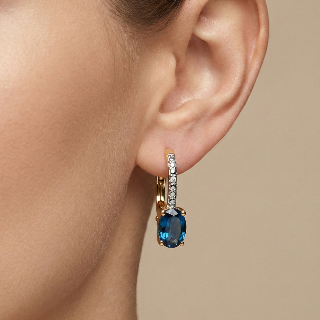 Ohrhänger 585/- Gold Diamant 0,006ct.