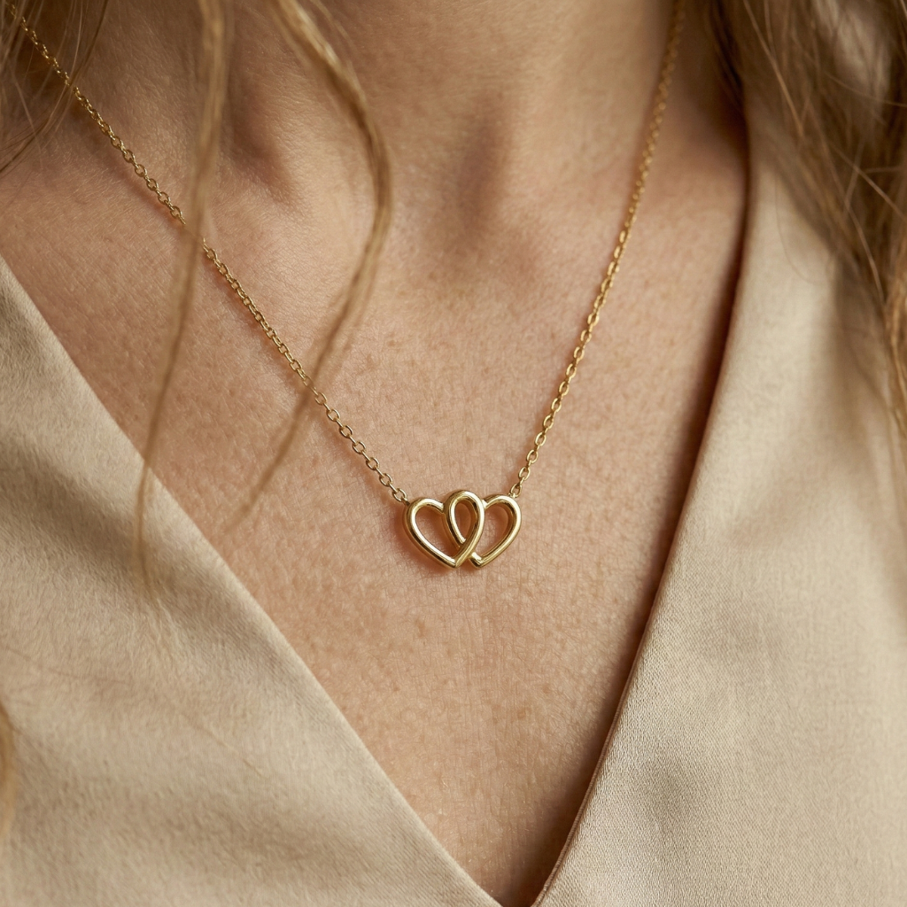 Set Anhänger/Kette und Ohrstecker 925/- Sterling Silber vergoldet