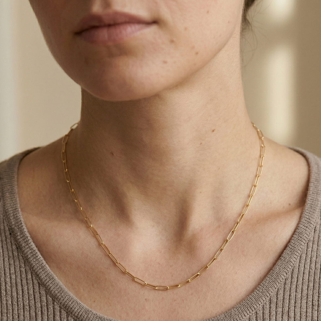 Gliederkette – 925 Silber vergoldet (55 cm · 3,5 mm)