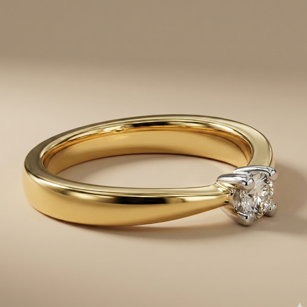 Ring 375/- Gold Brillant 0,10ct.