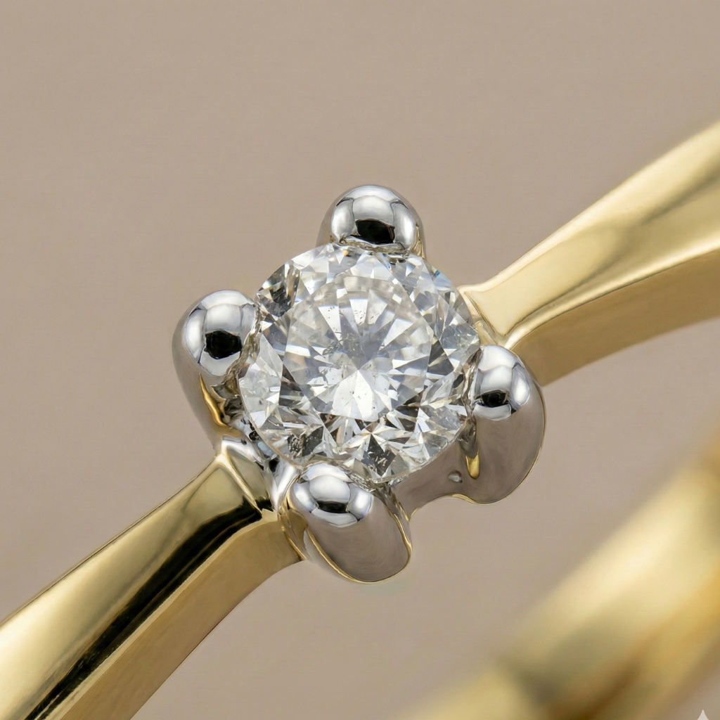 Ring 375/- Gold Brillant 0,10ct.