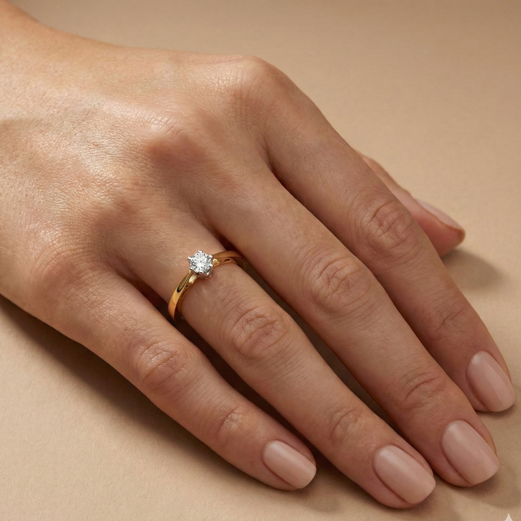 Ring 585/- Gold Brillant 0,25ct.