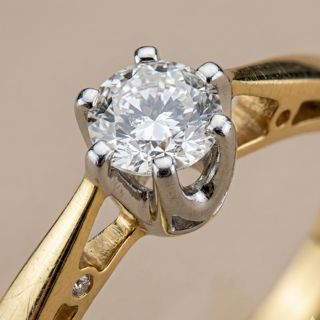 Ring 585/- Gold Brillant 0,25ct.