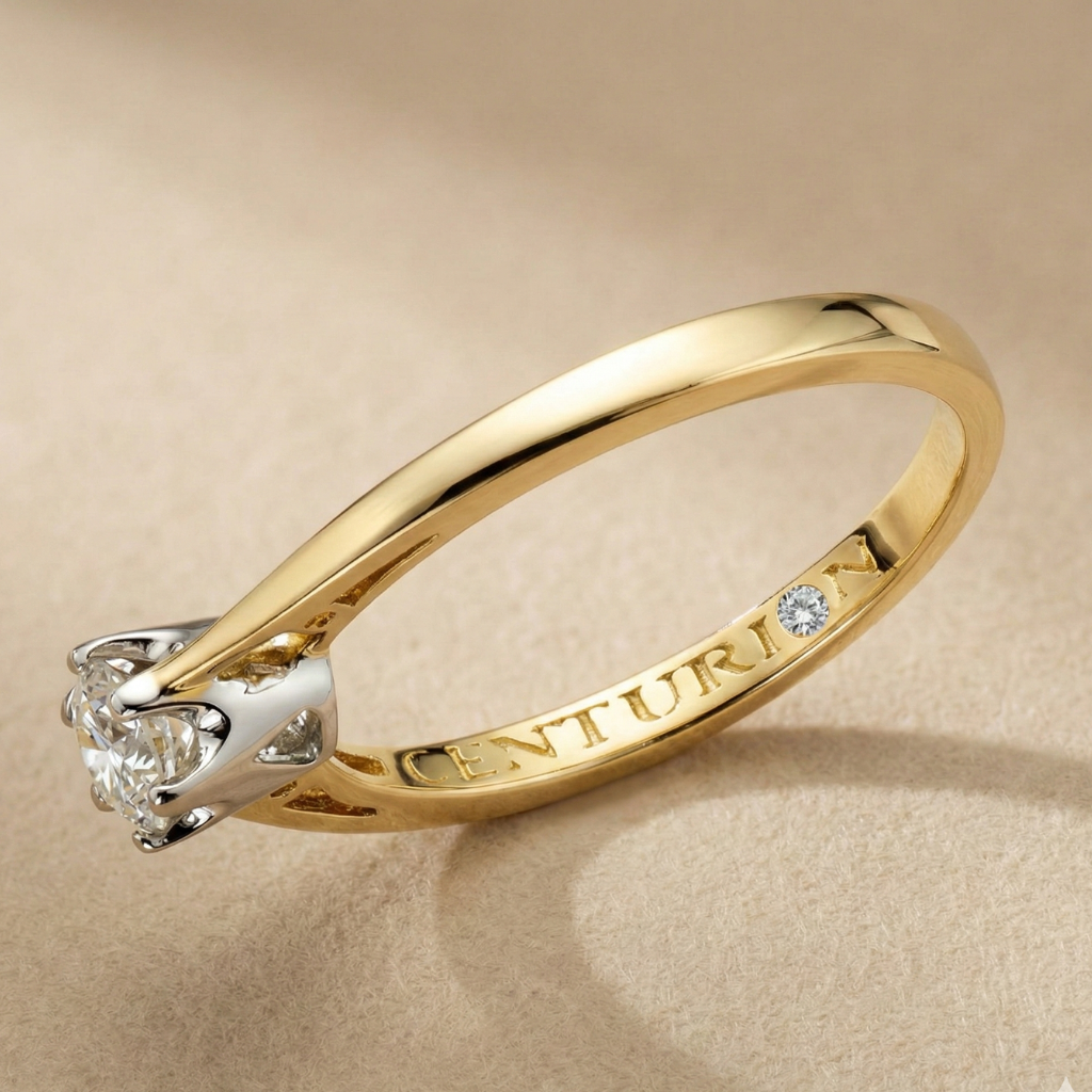 Ring 585/- Gold Brillant 0,25ct.