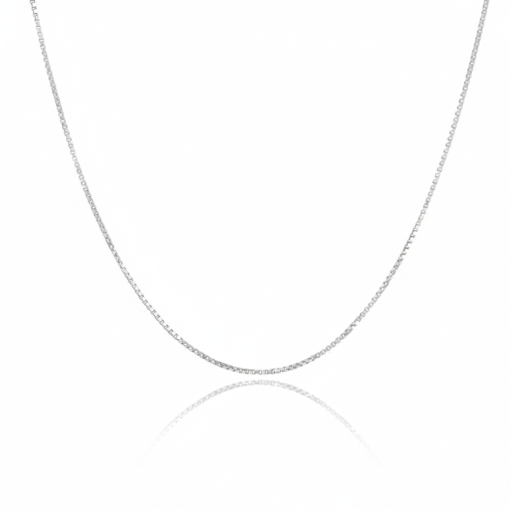Kette Venezianerkette 333/- Weißgold rhodiniert 50cm