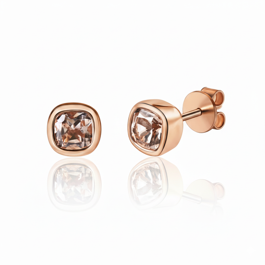 Ohrstecker 585/- Gold Morganit