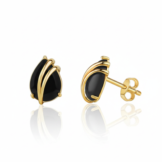 Ohrstecker 375/- Gold Onyx
