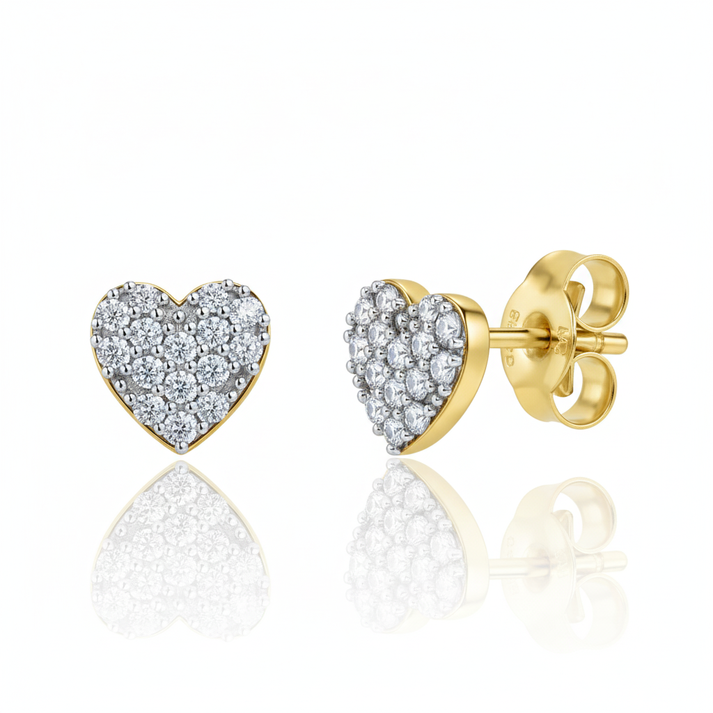 Ohrstecker 375/- Gold Zirkonia