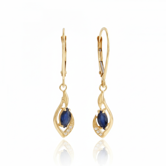 Ohrhänger 375/- Gold Saphir