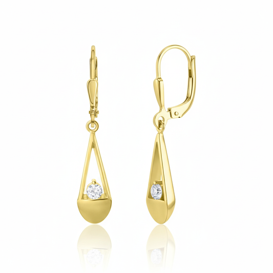 Ohrhänger 375/- Gold Zirkonia