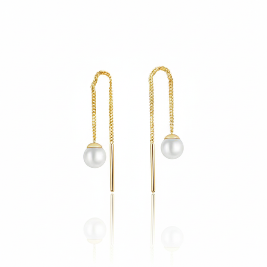 Ohrhänger 333/- Gold Süßwasserzuchtperle