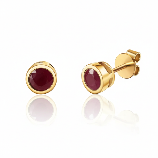 Ohrstecker 585/- Gold Rubin