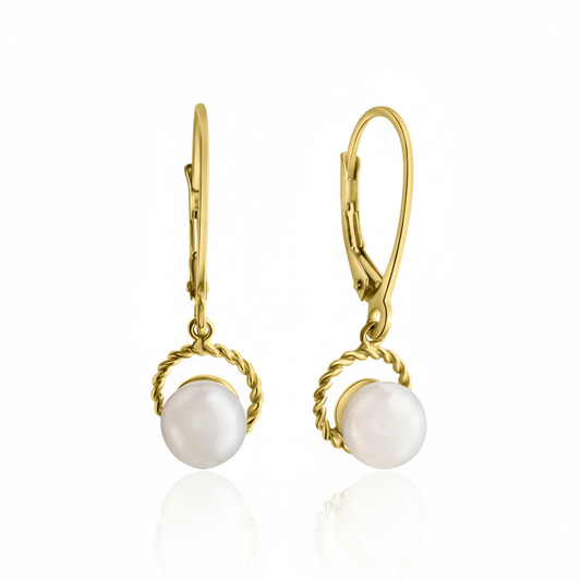 Ohrhänger 375/- Gold Perle