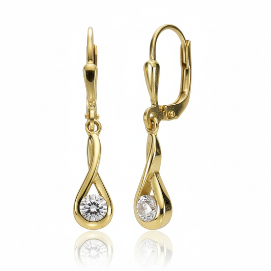 Ohrhänger 333/- Gold Zirkonia