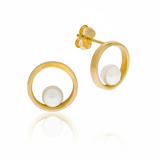 Ohrringe 375/- Gold Süßwasserzuchtperle