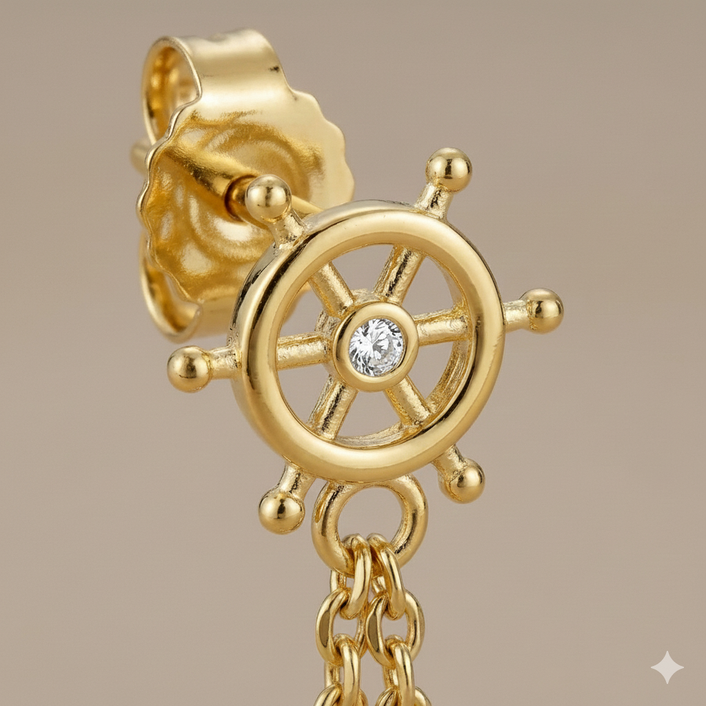 Ohrhänger 925/- Sterling Silber vergoldet Zirkonia