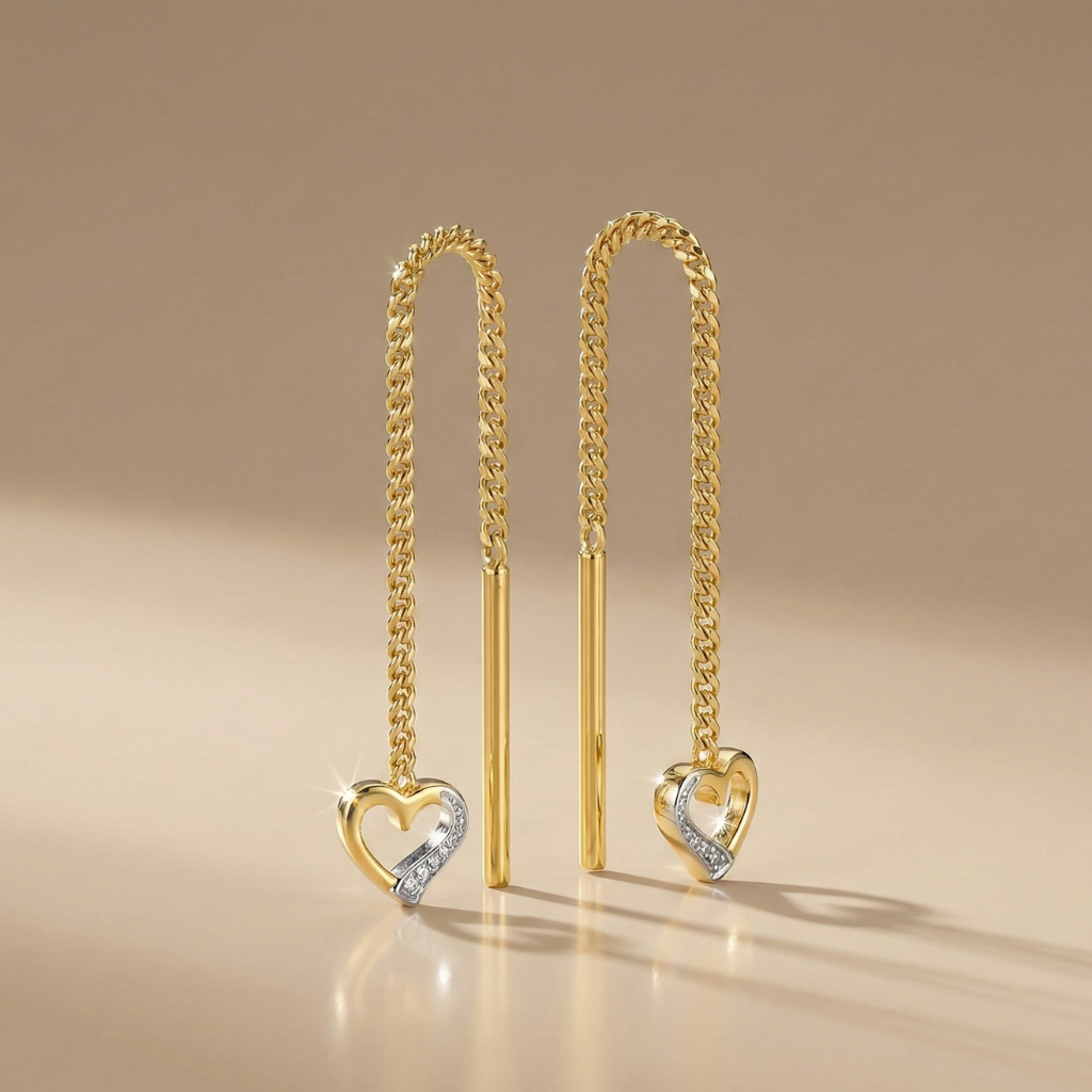 Ohrhänger 333/- Gold Rhodiniert