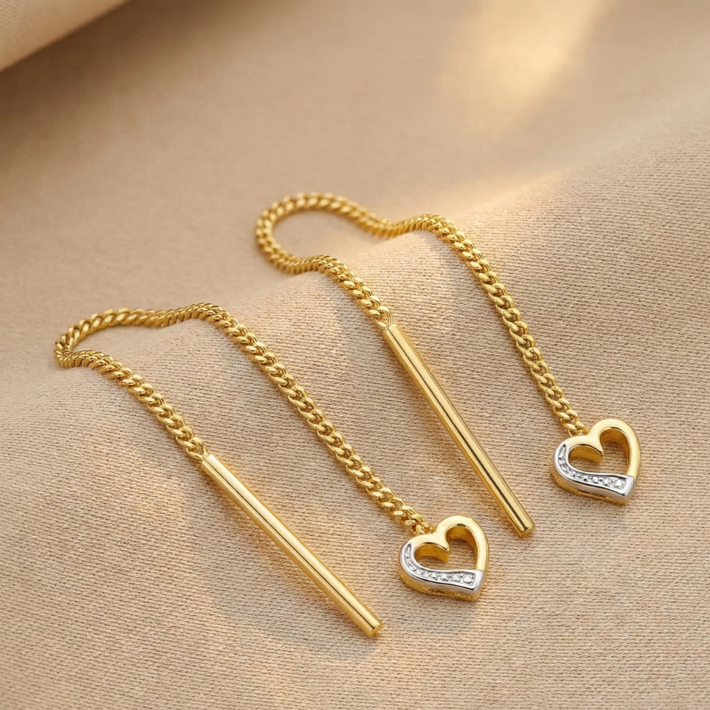 Ohrhänger 333/- Gold Rhodiniert